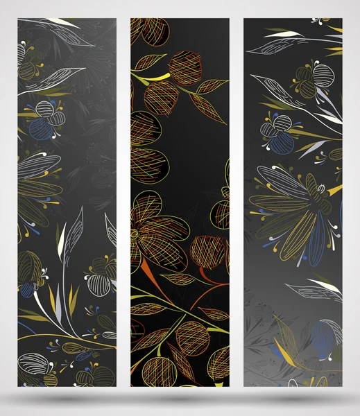 Bannière avec motif floral — Image vectorielle