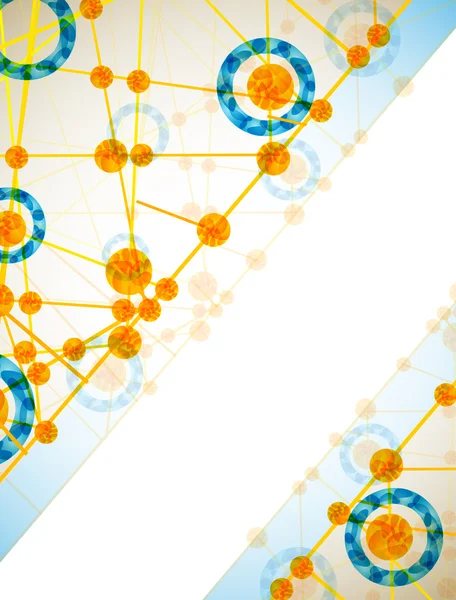 Moleculaire structuur, abstracte achtergrond — Stockvector