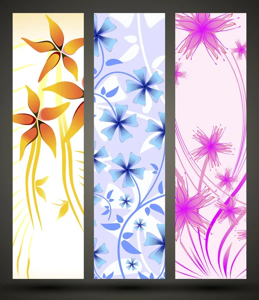 Banner con patrón floral — Archivo Imágenes Vectoriales