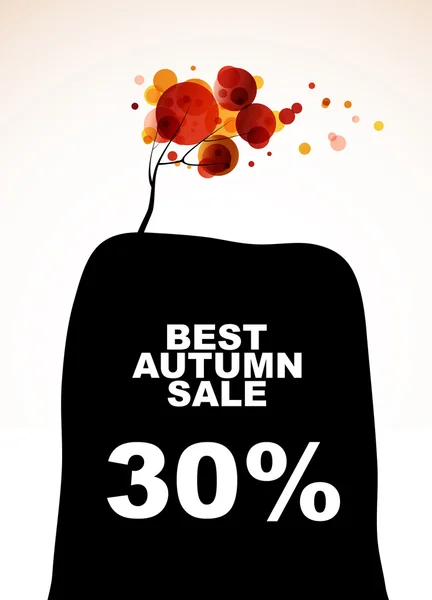 Autumn discount sale — Stock Vector