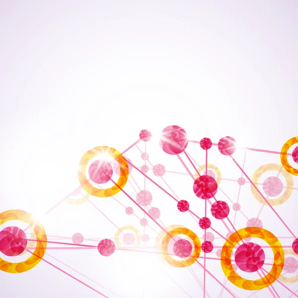 Moleculaire structuur, abstracte achtergrond — Stockvector