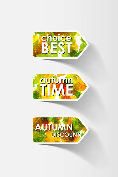 Autumn sticker — Stock Vector
