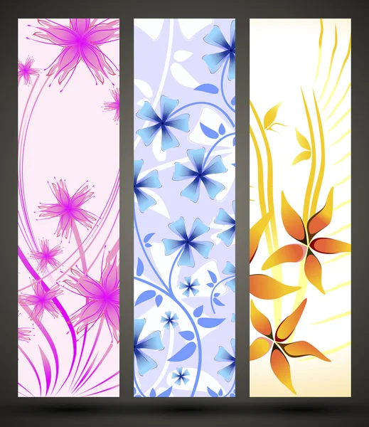 Banner s květinovým vzorem — Stockový vektor