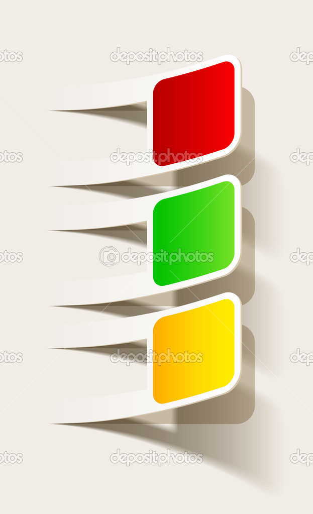Traffic lights in the form of a sticker