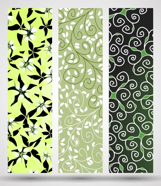 Banner con patrón floral — Vector de stock