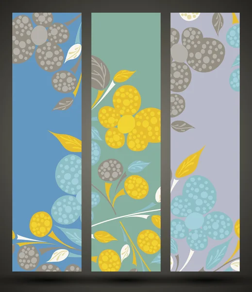 Banner com padrão floral — Vetor de Stock