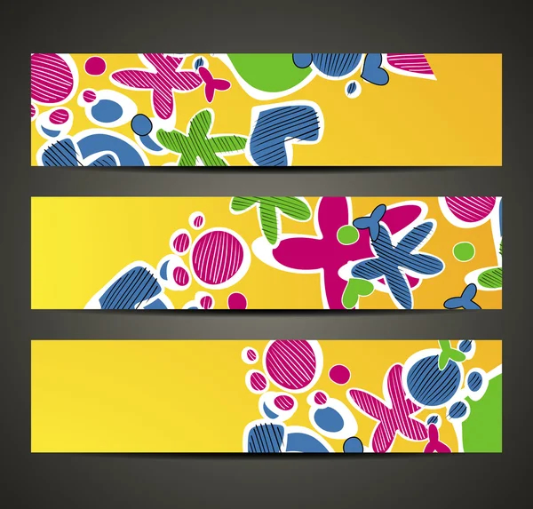 Banner met abstracte patroon — Stockvector
