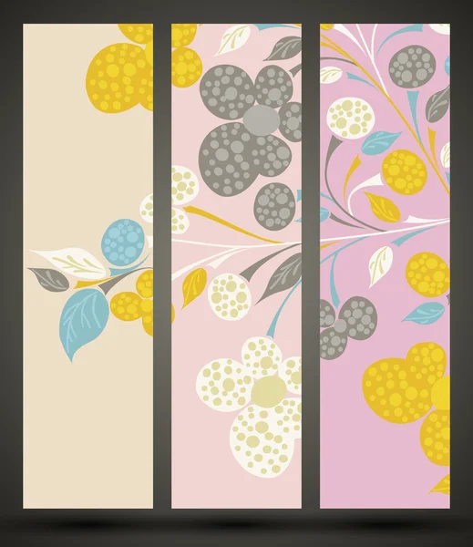 Banner com padrão floral — Vetor de Stock