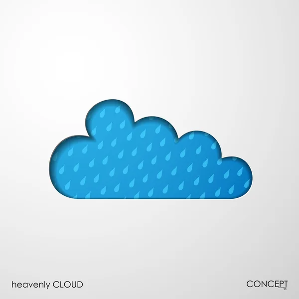 Icon of clouds and rain — Stock Vector