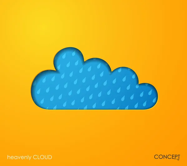 Icon of clouds and rain — Stock Vector