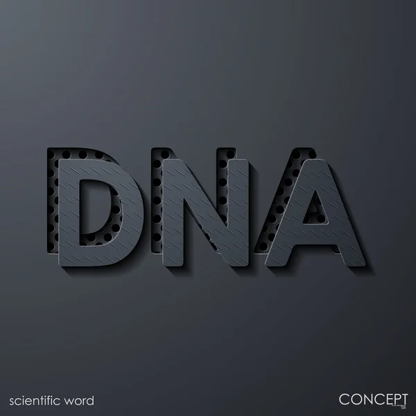 Palabra científica DNA — Archivo Imágenes Vectoriales