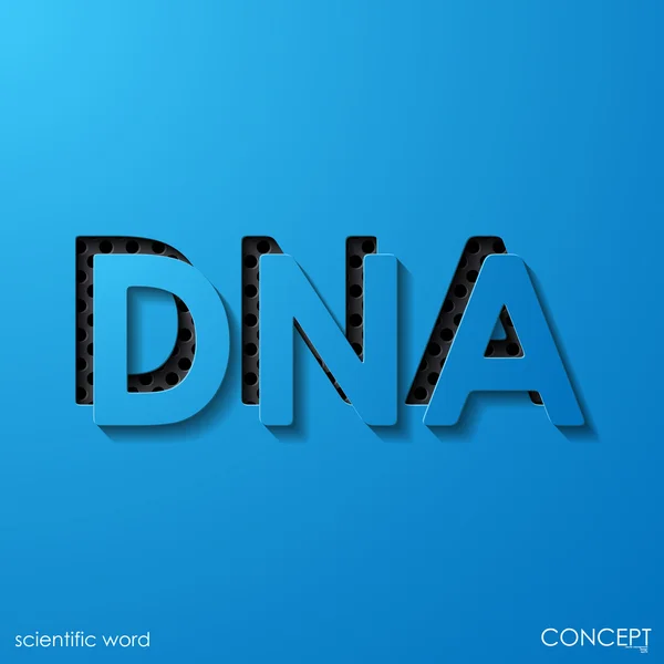 Palabra científica DNA — Archivo Imágenes Vectoriales