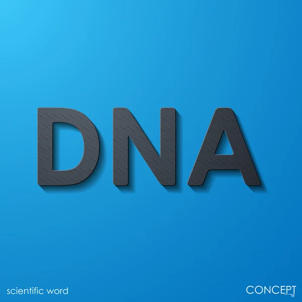 Palabra científica DNA — Archivo Imágenes Vectoriales