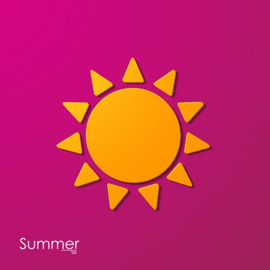 Yaz güneş simgesi