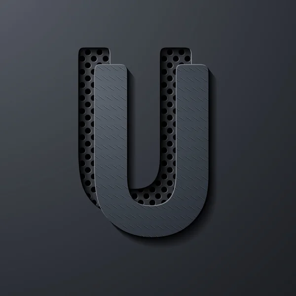 Lettera U — Vettoriale Stock