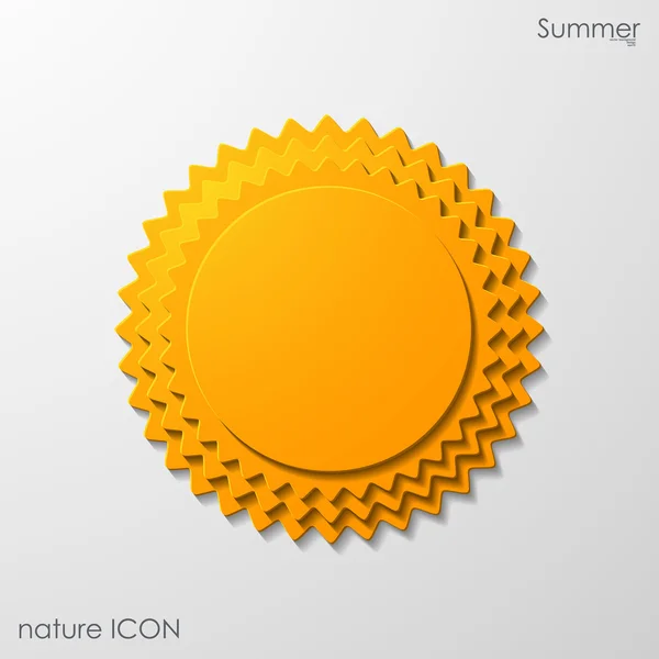 Ícone do sol de verão — Vetor de Stock
