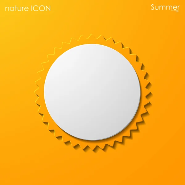Zomer zon pictogram — Stockvector