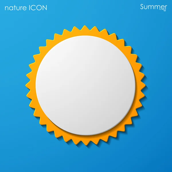 Icono del sol de verano — Vector de stock