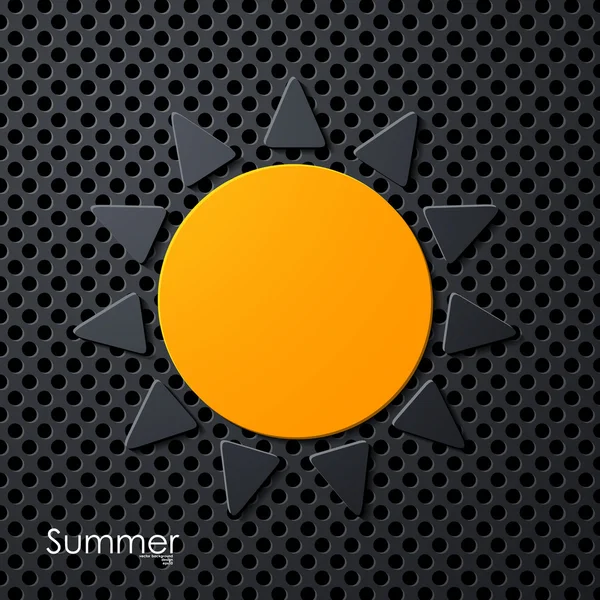 Zomer zon pictogram — Stockvector