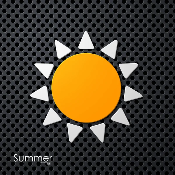 Icono del sol de verano — Vector de stock