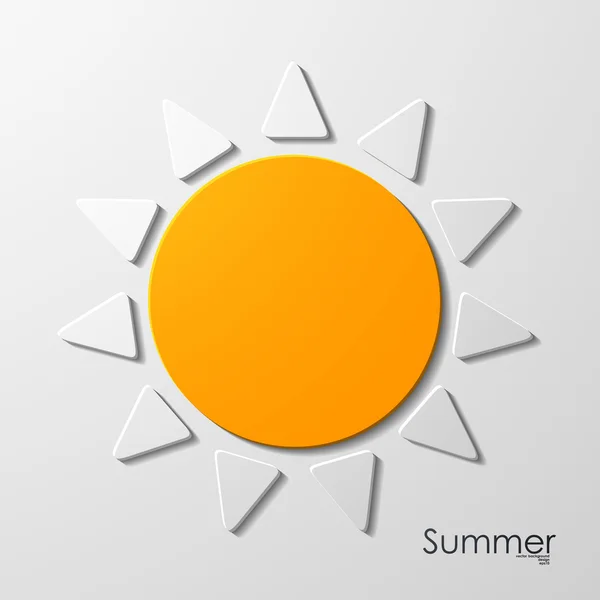 Zomer zon pictogram — Stockvector