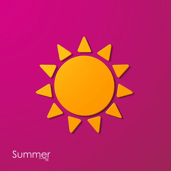 Icono del sol de verano — Vector de stock