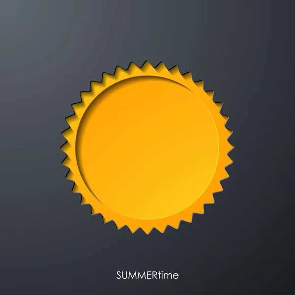 Icono del sol de verano — Vector de stock