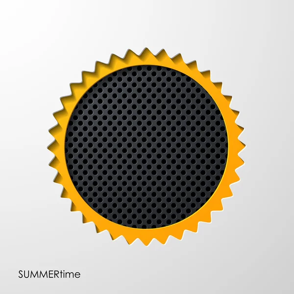 Icono del sol de verano — Vector de stock