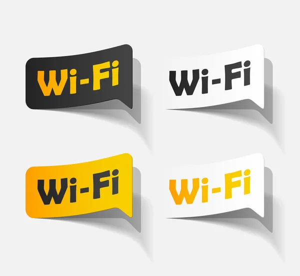 Serbest bölge wi-fi, sticker — Stok Vektör