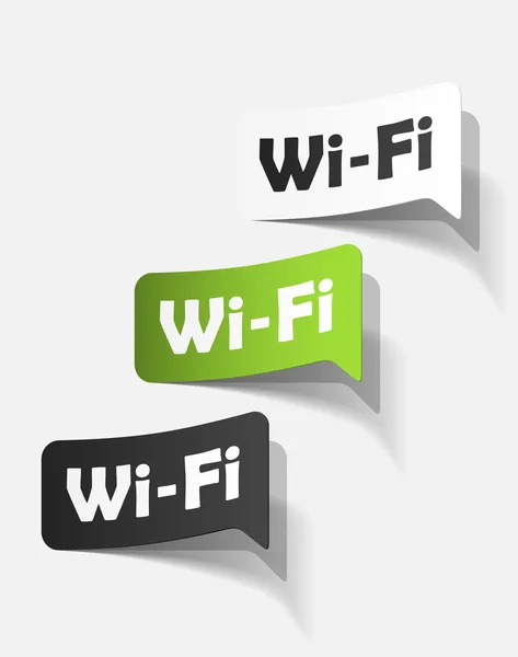 Vrije zone wi-fi, sticker — Stockvector