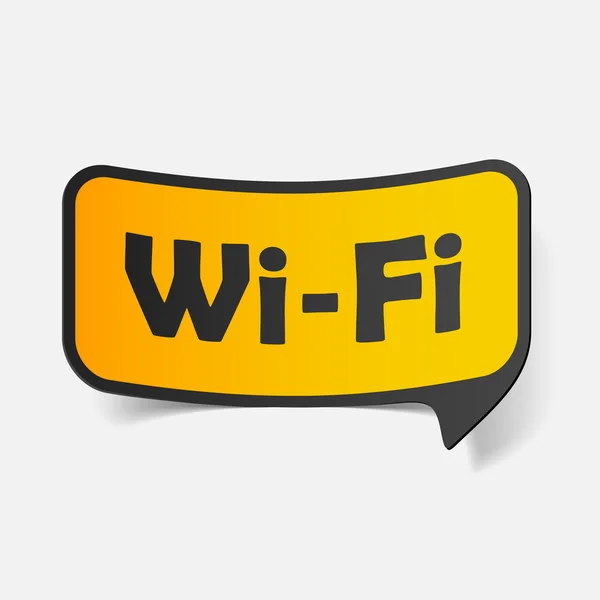 Serbest bölge wi-fi, sticker — Stok Vektör