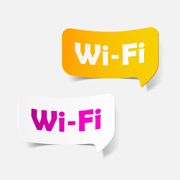 Svobodného pásma wi-fi, nálepka — Stockový vektor