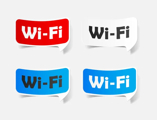 Serbest bölge wi-fi, sticker — Stok Vektör