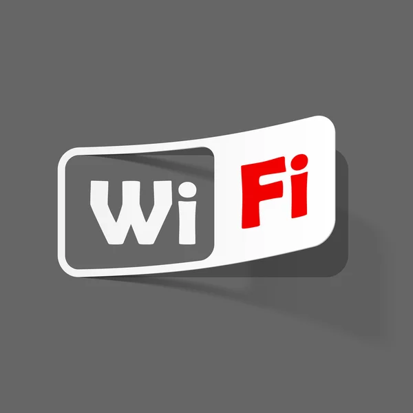 フリーゾーンの wi-fi、ステッカー — ストックベクタ