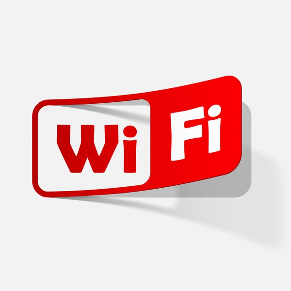 Zona libre wi-fi, pegatina — Vector de stock