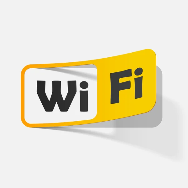 Svobodného pásma wi-fi, nálepka — Stockový vektor