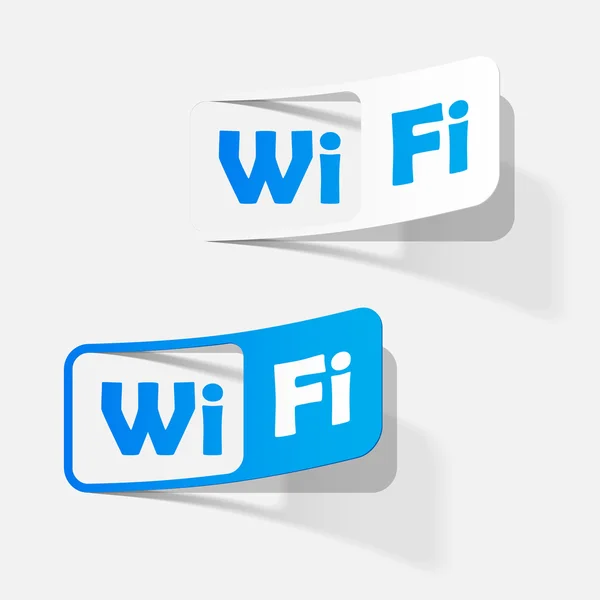 Serbest bölge wi-fi, sticker — Stok Vektör