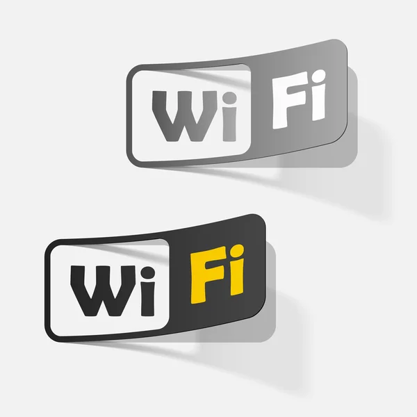 Serbest bölge wi-fi, sticker — Stok Vektör