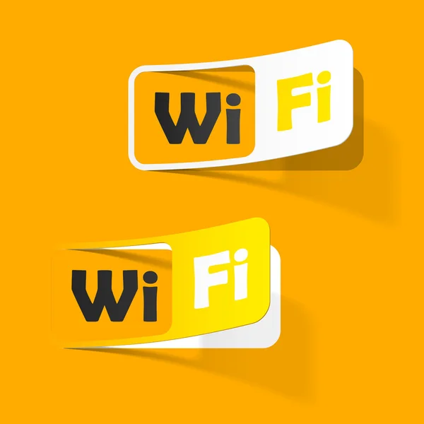 Serbest bölge wi-fi, sticker — Stok Vektör