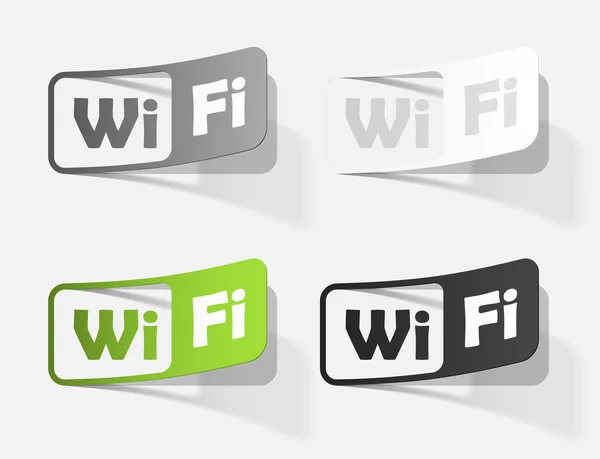 Serbest bölge wi-fi, sticker — Stok Vektör