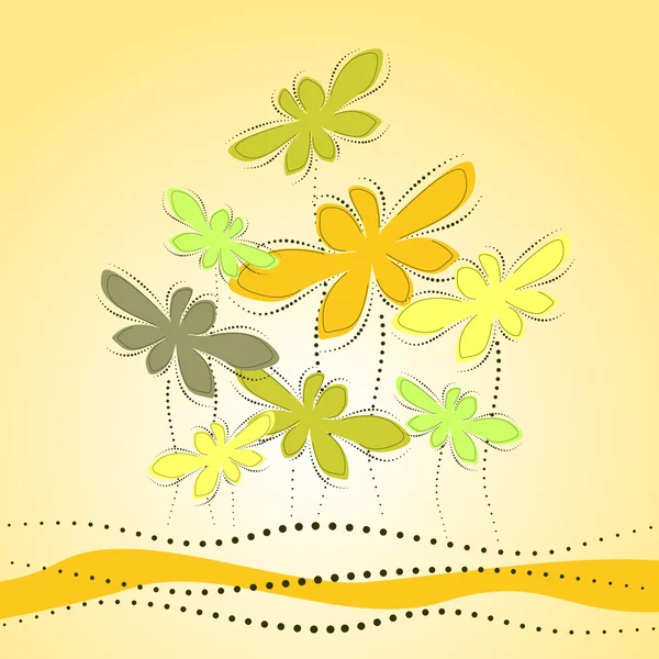 Fondo floral — Vector de stock