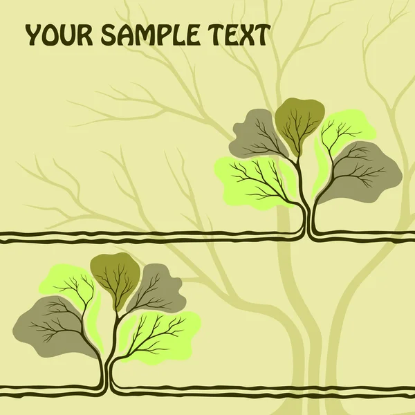 Fondo con un árbol — Archivo Imágenes Vectoriales