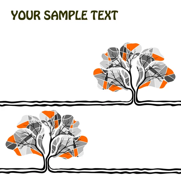 Arrière-plan avec un arbre — Image vectorielle