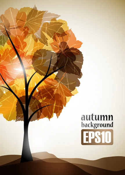 Autumn tree — Stock Vector