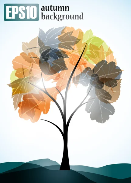 Árbol de otoño — Archivo Imágenes Vectoriales