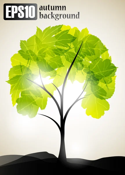 Árbol verde — Vector de stock