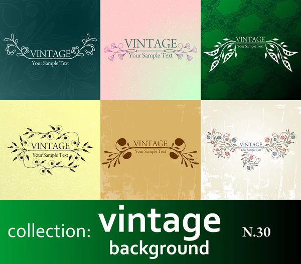 Collection vintage background — Stock Vector