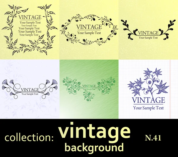 Collection vintage background — Stock Vector