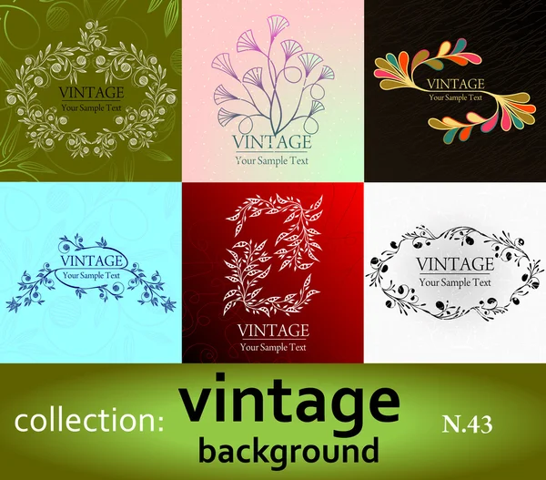 Collection vintage background — Stock Vector