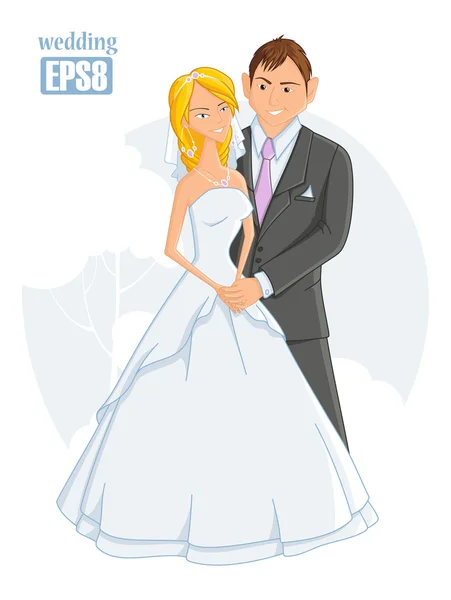 Bruiloft, vectorillustratie — Stockvector